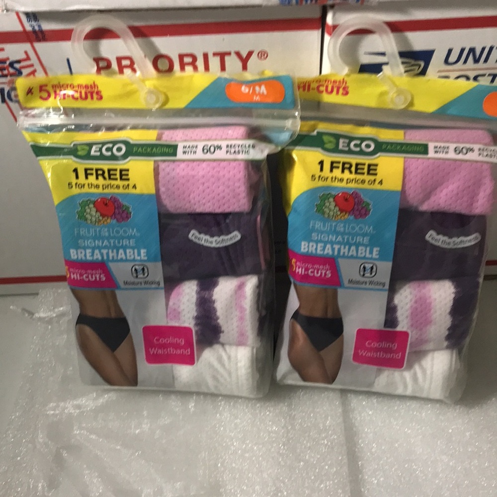 WOMEN’S FRUIT OF THE LOOM SIGNATURE BREATHABLE MICR HI CUT PANTY 5 PK si…